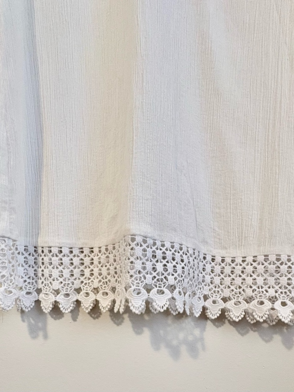 Jantzen White Crochet Trim Tunic Medium Cotton Boho Beach - Picture 4 of 10